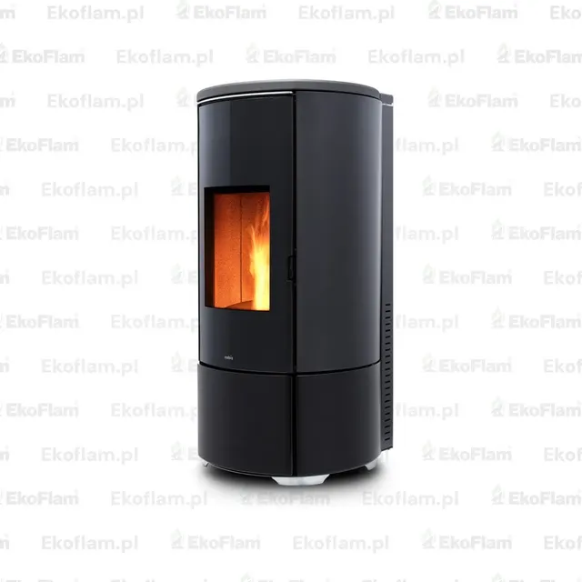 Pellet stove Nobis A8/10 Round Top/C V Maiolica black