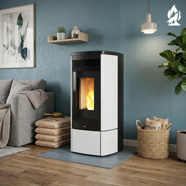 Pellet stove Nobis A11/13 Zenith Plus V steel white