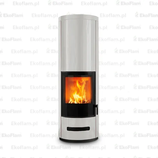Wood-burning stove Piazzetta E929 M-H Hermetic Maiolica white
