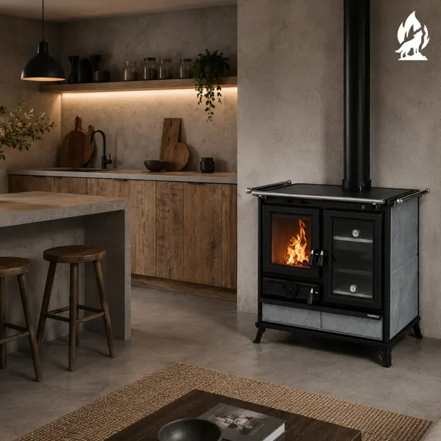 Wood-burning cooker Thermorossi Margherita stone