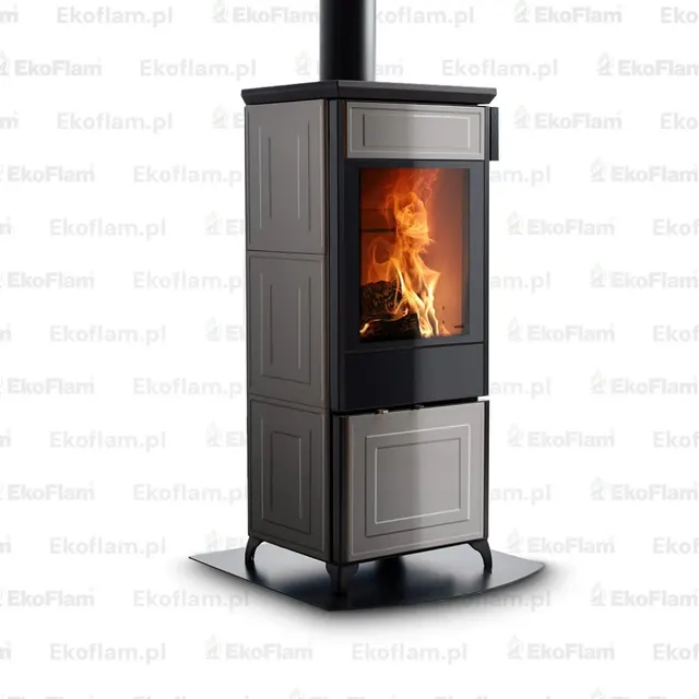 Wood-burning stove Nobis 8/10 Classic 200 Maiolica grey