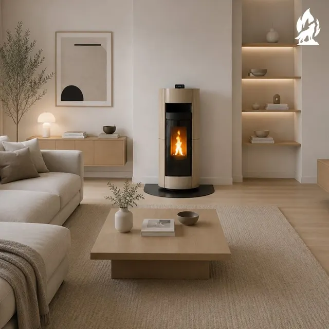 Pellet stove Thermorossi Chic Supreme Natural Plus Maiolica turtledove