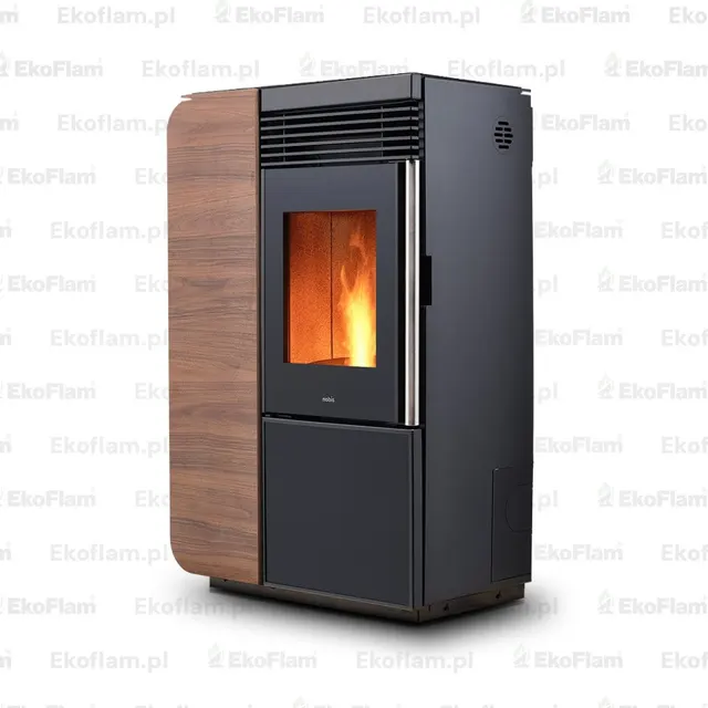 Pellet stove Nobis A10 Light Style C wood walnut