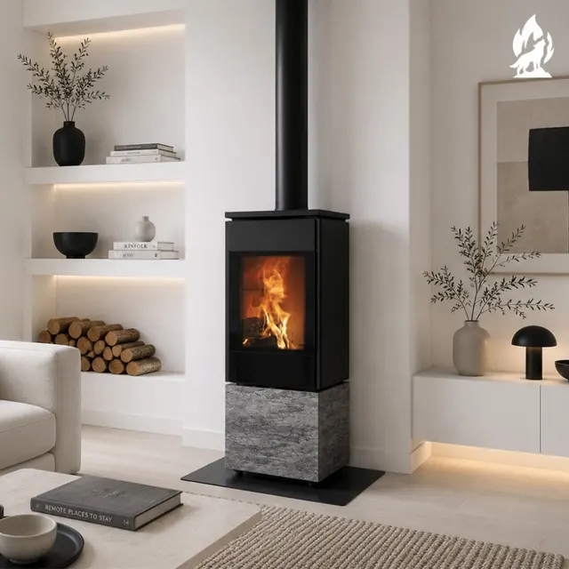 Wood-burning stove Nobis 8/10 Flat 500 gres dark
