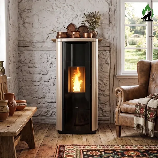 Pellet stove Nobis H20/25 Shape Maiolica white
