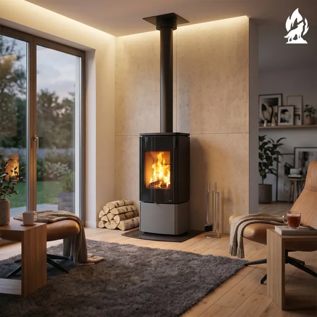 Wood-burning stove Nobis 8/10 Zenith 400 Maiolica grey