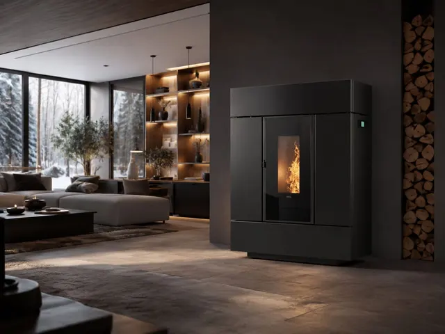 Pellet stove Klover Klio Slim steel black