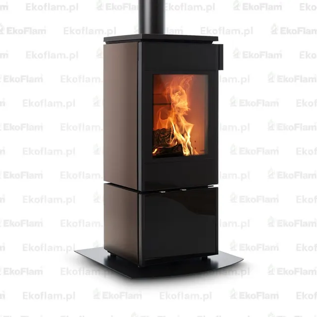 Wood-burning stove Nobis 8/10 Flat 300 steel bronze