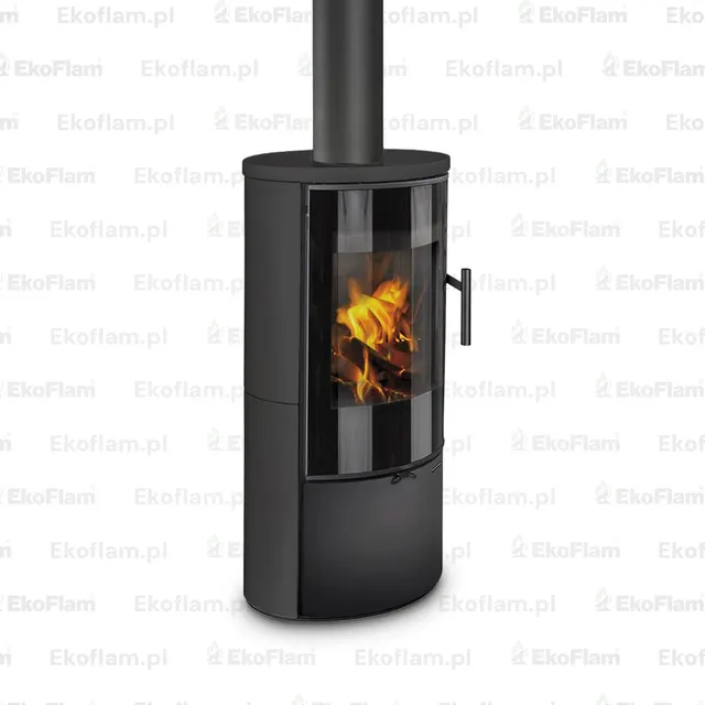 Kominek na drewno Romotop Laredo ceramika  49400 czarny matowy