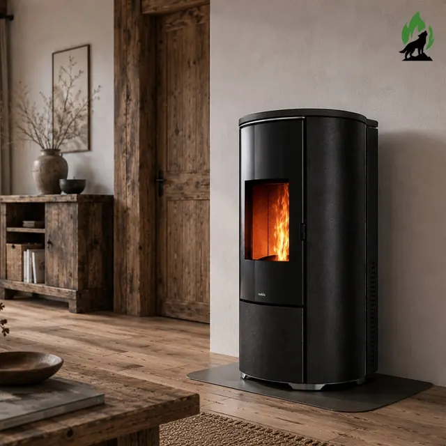 Pellet stove Nobis H10/12 Shape glass carbon