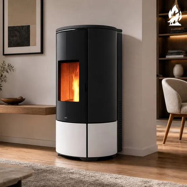 Pellet stove Nobis H10/12 Shape Maiolica white