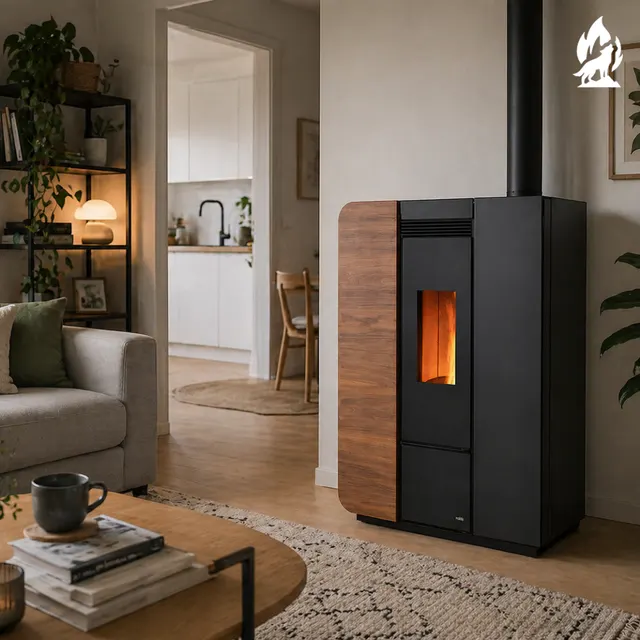 Pellet stove H17 Light wood walnut