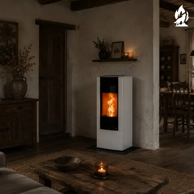 Pellet stove Nobis 7/10 Lisa V steel white