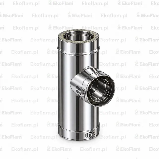 BI-Pellet 80/130 trójnik DI100-T 90 z czerpnią powietrza