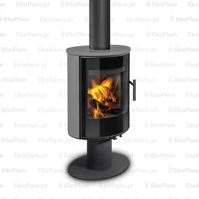 Kominek na drewno Romotop Laredo T ceramika  54505 silver