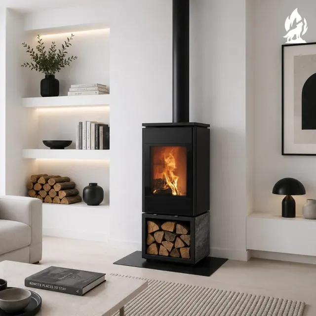 Wood-burning stove Nobis 8/10 Flat 550 gres dark