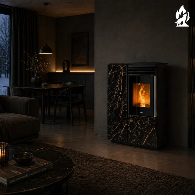 Pellet stove Nobis A10 Light Coax gres night