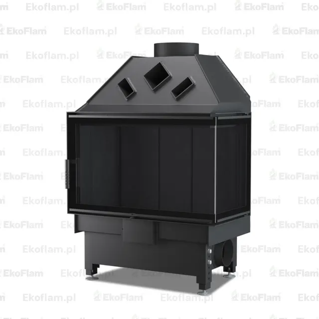 Wkład kominkowy na drewno Unico Dragon 4B slim prawy black
