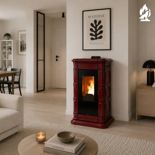 Pellet stove Thermorossi Saint Moritz PIDRA14 Maiolica bordo