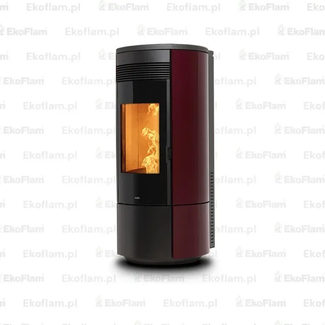 Pellet stove Nobis A11/13 Round Top/C V steel bordo