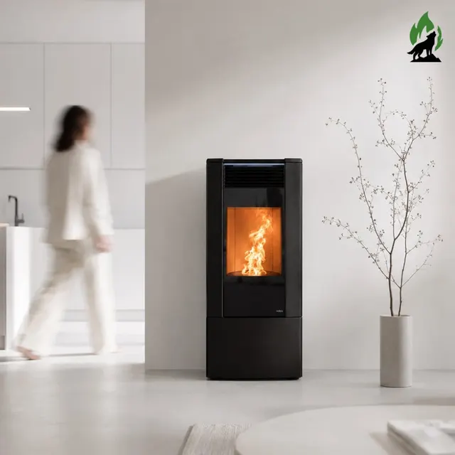 Pellet stove Nobis 7/10 Lisa V steel black