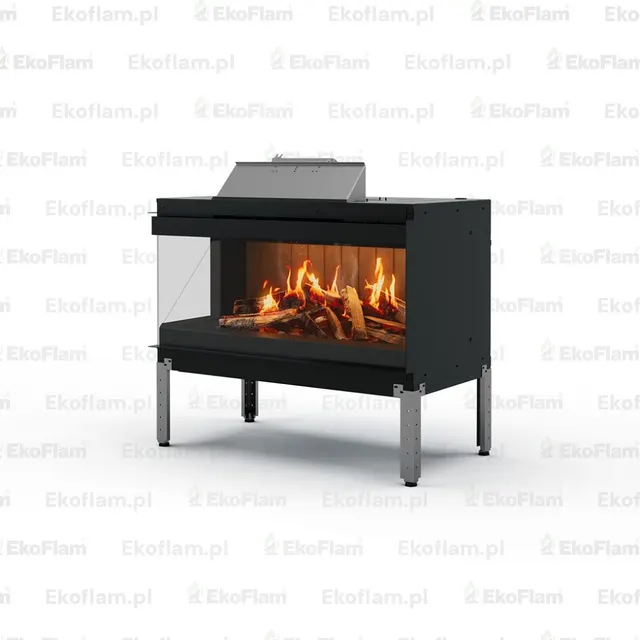 Holographic fireplace Nobis Janus 90 Edge right