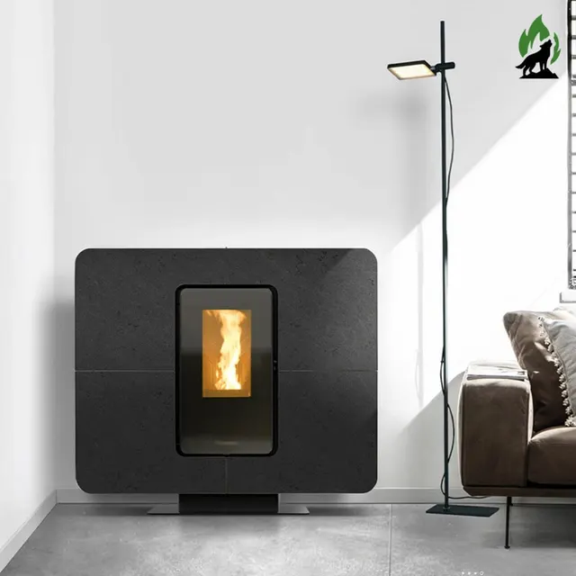 Pellet stove Thermorossi SlimQuadro Style gres black