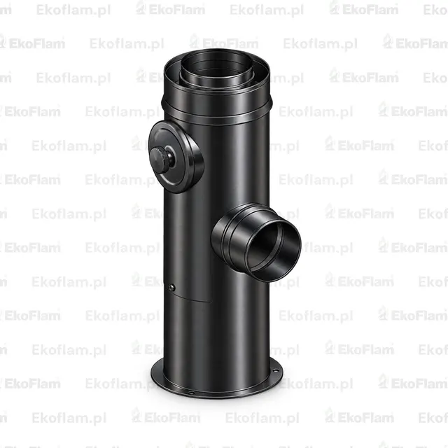 BI-Pellet 80/130 SSRG trójnik adapterowy z wyczystką i podporą 25-40cm w kolorze RAL9030