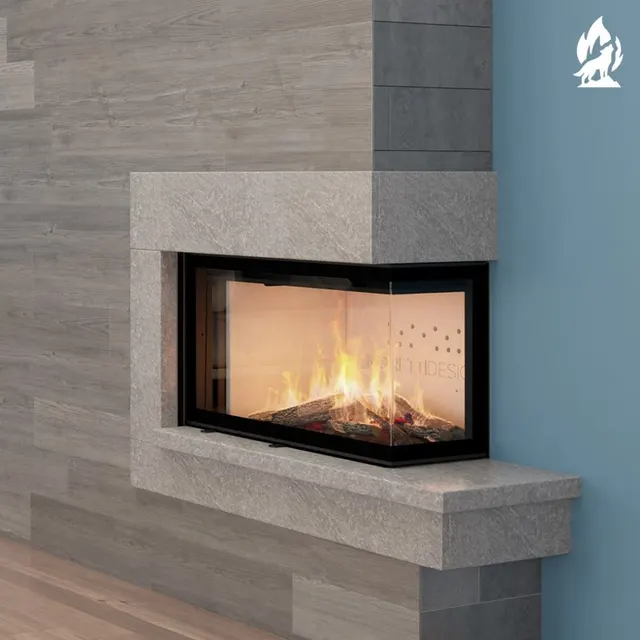 Wood-burning insert Moretti Design Latodesign 60 right