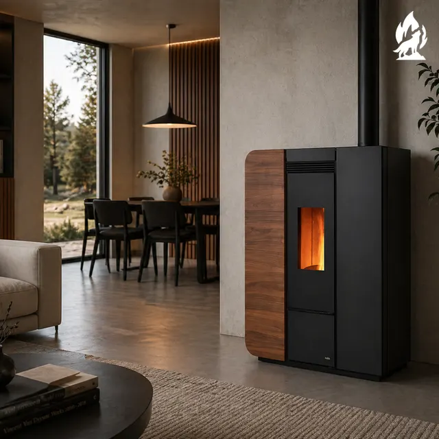 Pellet stove H17 Light wood walnut