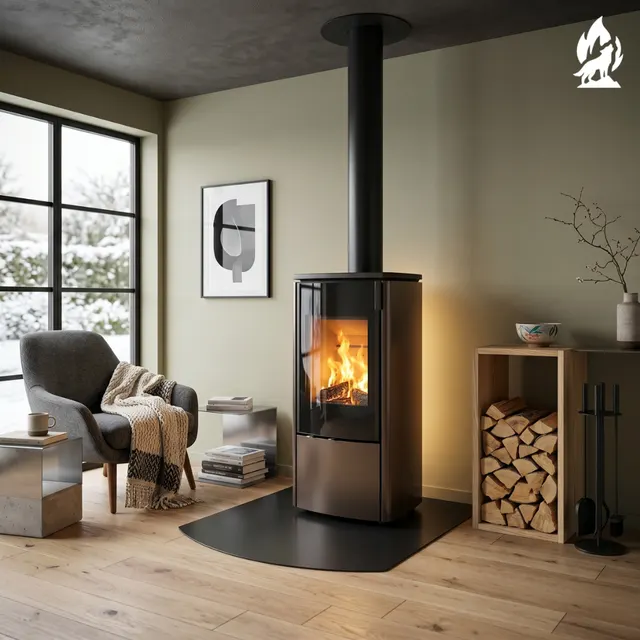 Wood-burning stove Nobis 8/10 Zenith 600 steel bronze