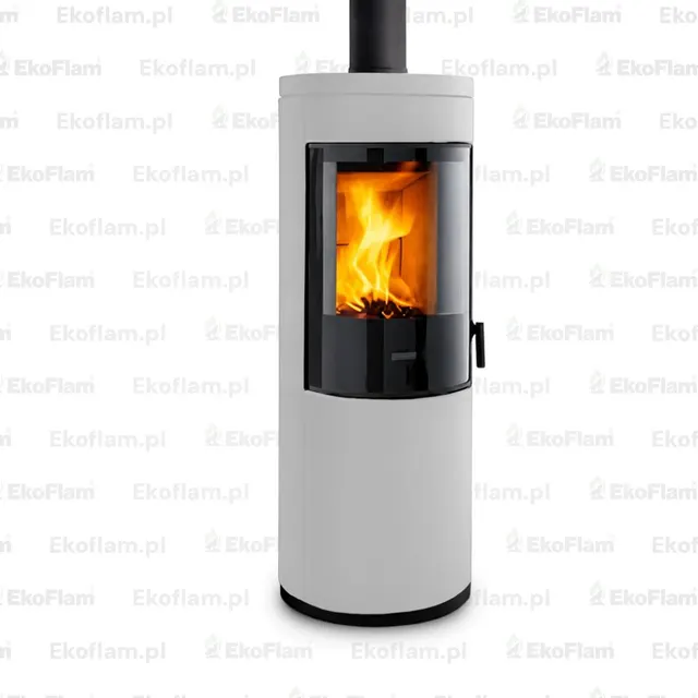 Wood-burning stove Piazzetta E924 A Hermetic Maiolica white