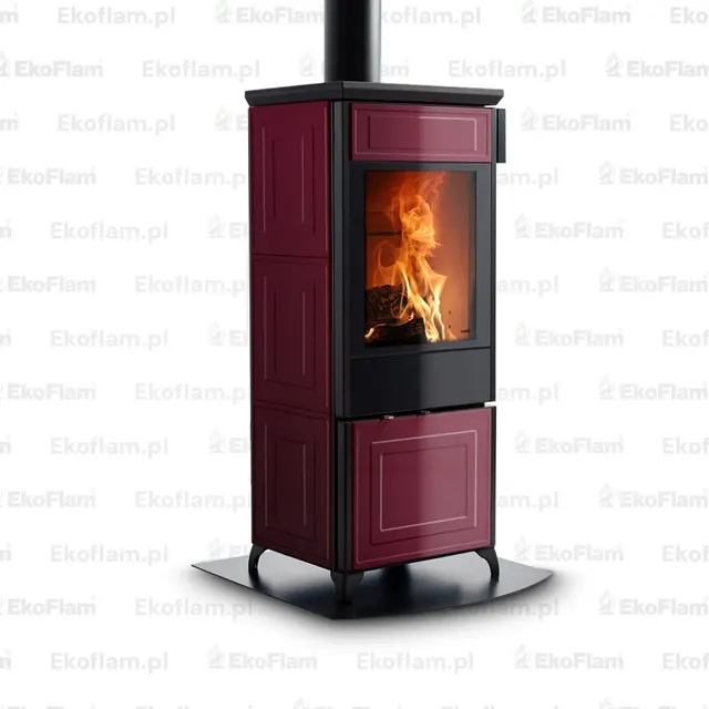 Wood-burning stove Nobis 8/10 Classic 200 Maiolica bordo