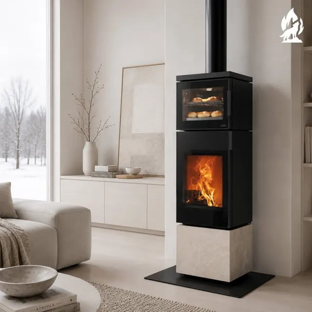 Wood-burning stove Nobis 8/10 Flat 500 gres grey