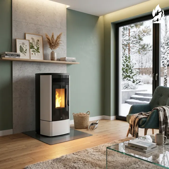 Pellet stove Nobis A11/13 Zenith Plus V steel white
