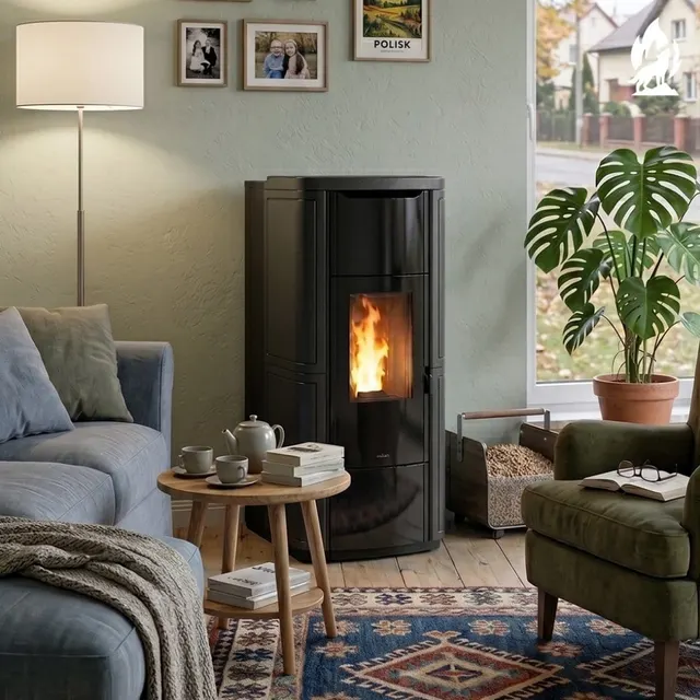 Pellet stove Nobis H20/25 Shape Maiolica black