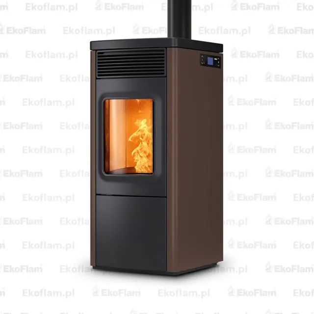 Pellet stove Nobis 6/9 N70 Top/Coax V steel bronze