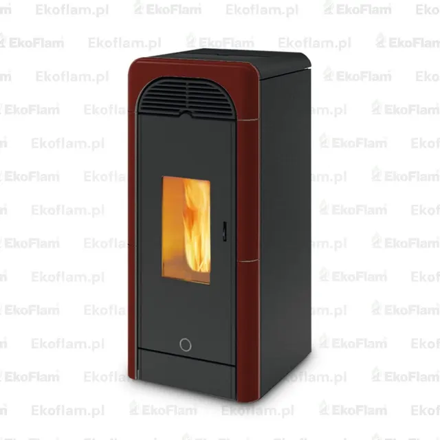Pellet stove Edilkamin EK63 Berry 90+ ceramic bordo