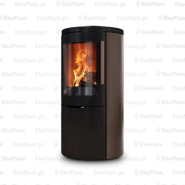 Wood-burning stove Nobis Round 800 steel bronze