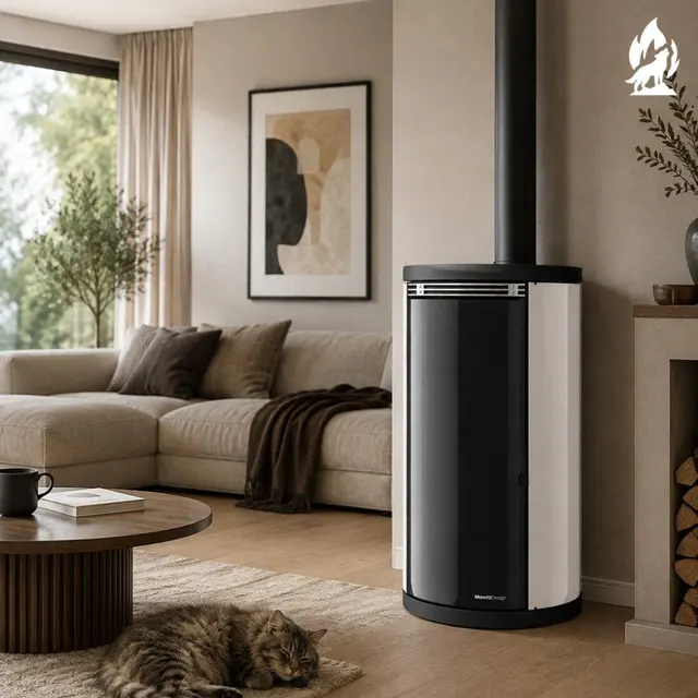 Pellet stove Moretti Design Exclusive Aqua Glass 26 glass white