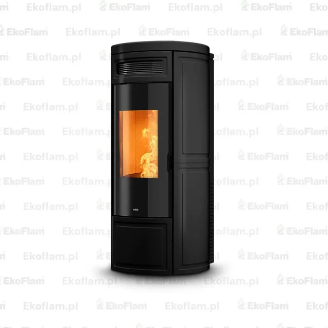 Pellet stove Nobis A8/10 Round V Maiolica black