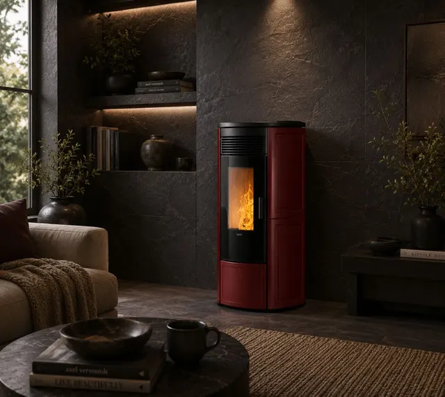 Pellet stove Klover Omega 120 Plus Multi-Air Maiolica bordo