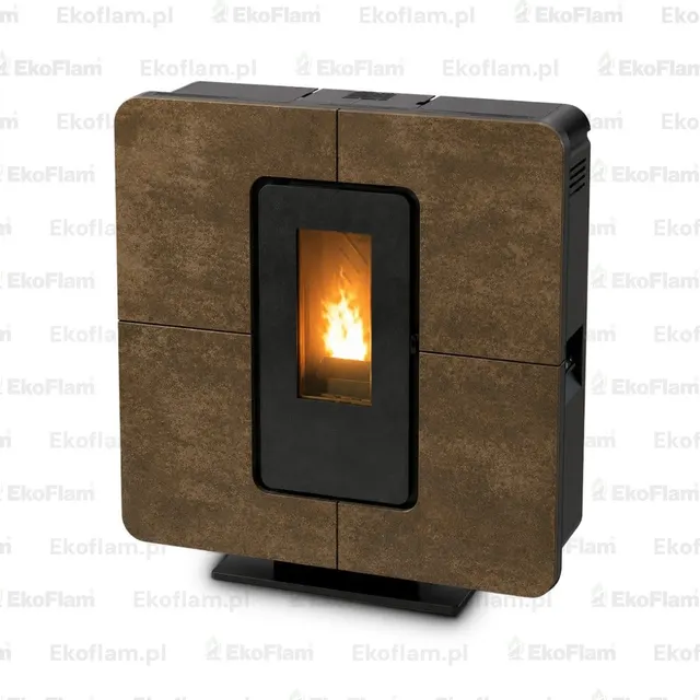 Pellet stove Thermorossi SlimQuadro Idra gres brozne