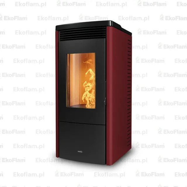 Pellet stove Nobis 6/9 Jolly V steel bordo