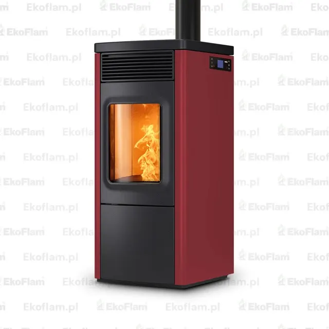 Pellet stove Nobis 6/9 N70 Top/Coax V steel bordo