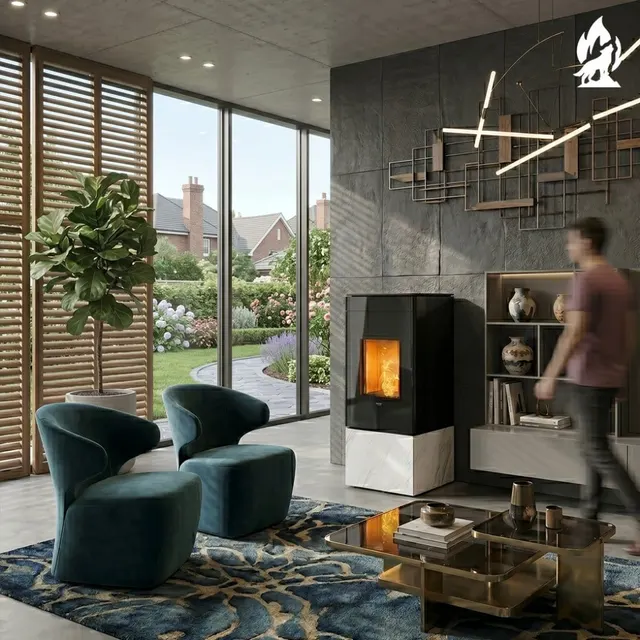 Pellet stove Nobis A8/10 Quadra V gres carrara