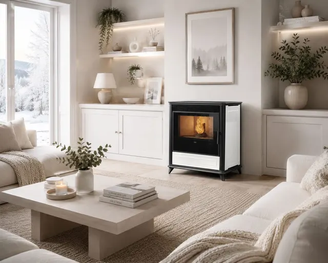 Pellet stove Klover Lady  Air Maiolica avorio