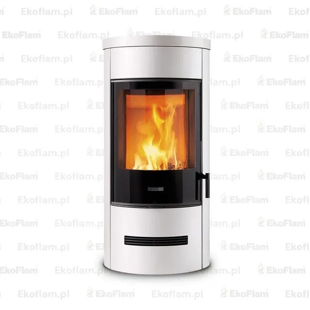 Wood-burning stove Piazzetta E124 Hermetic steel white with top ceramic