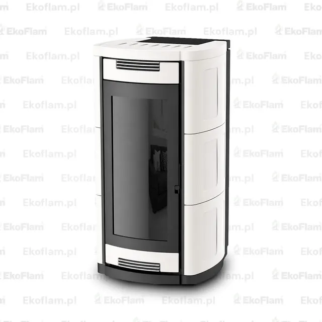 Pellet stove Moretti Design Prestige Aqua All Style 26 Maiolica white