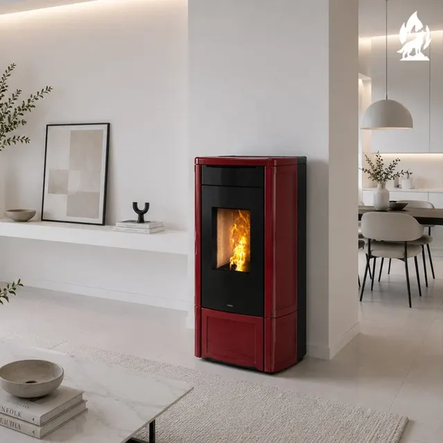 Pellet stove Nobis H14/17 Shape Maiolica bordo